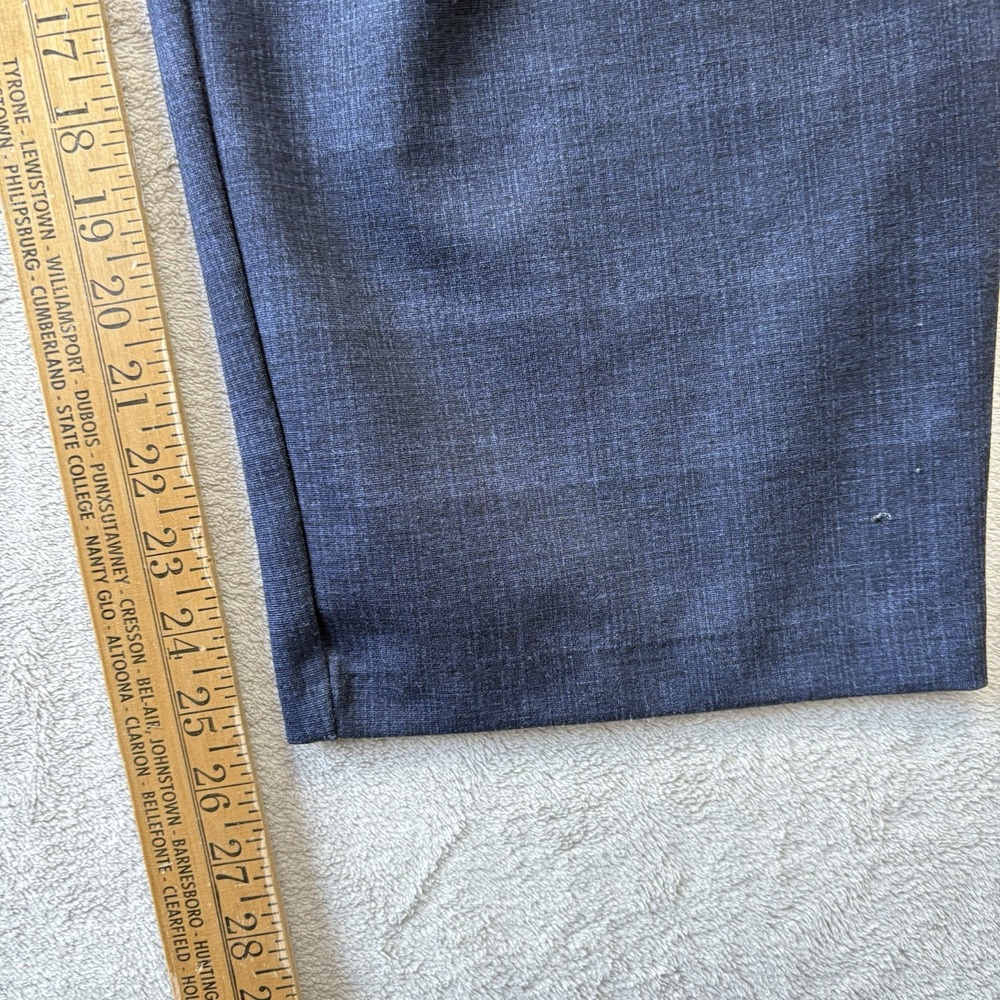 Democracy Pants Womens 22W Blue Ab Solution Plaid Skyrise Dark‎ Academia Cropped - Picture 6 of 12